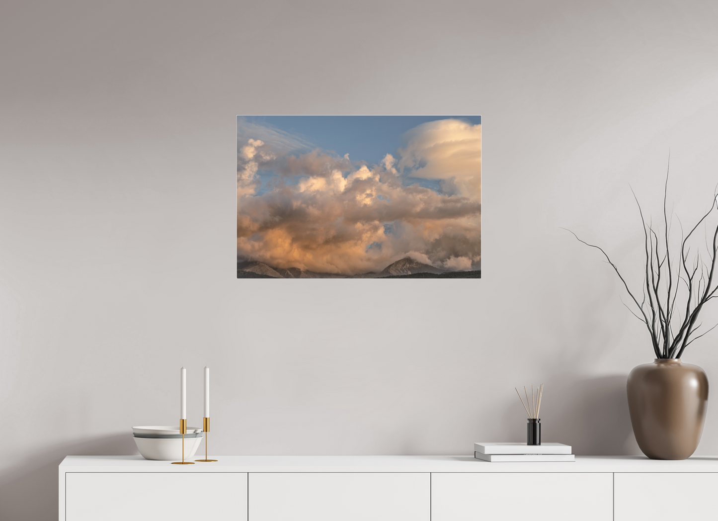 75 x 50 cm, Fine Art Pigmentdruck hinter Acrylglas (glänzend) Puig de Galatzó (Mallorca)