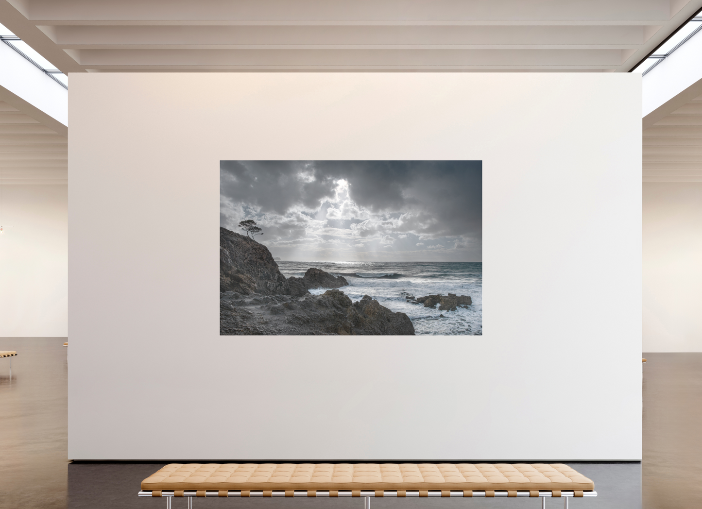 240 x 160 cm, Fine Art Pigmentdruck hinter Acrylglas (matt) Storm Coast 1 (Mallorca)