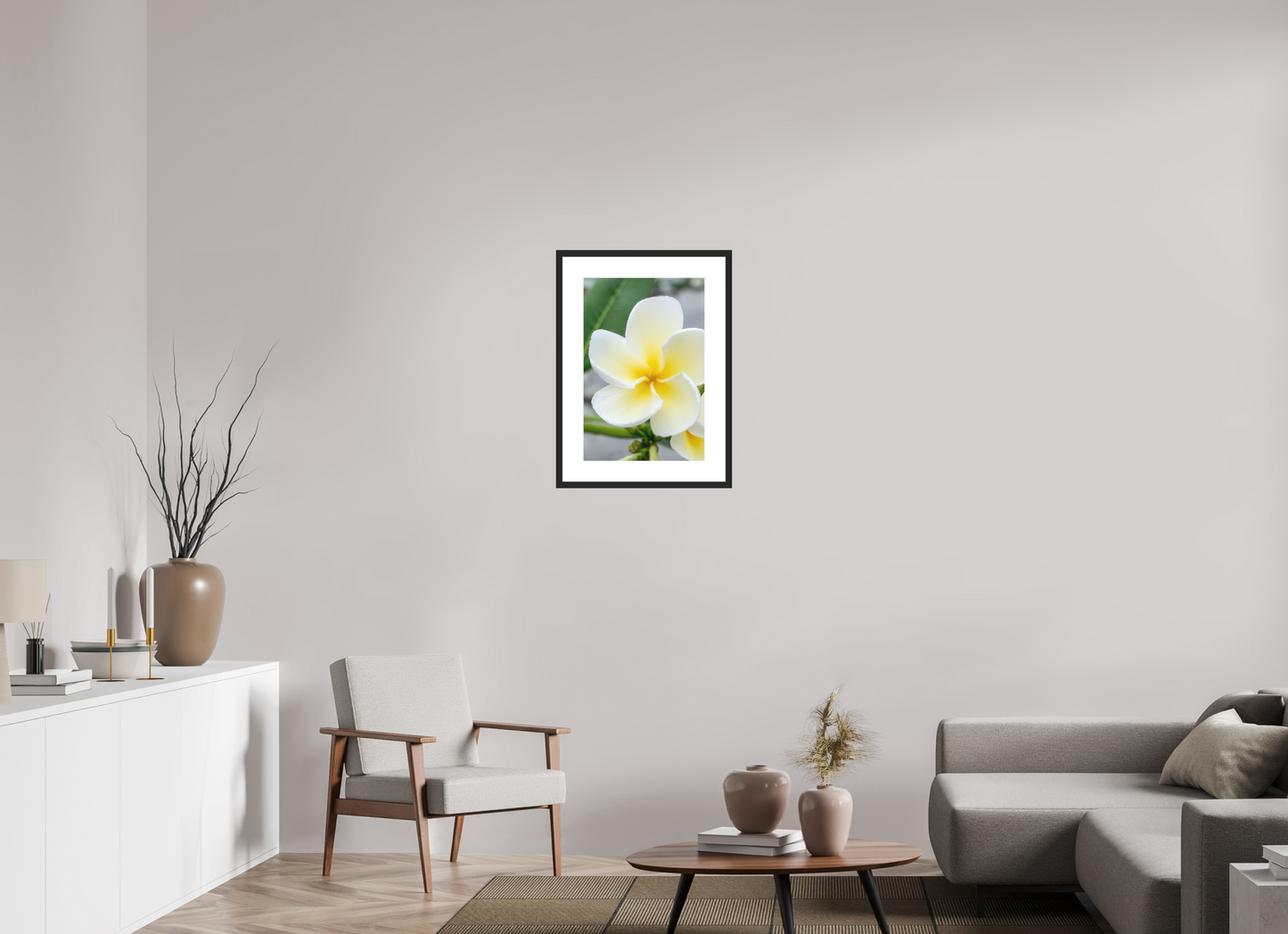 40 x 60 cm, Foto im Passepartout-Rahmen Flowers 1