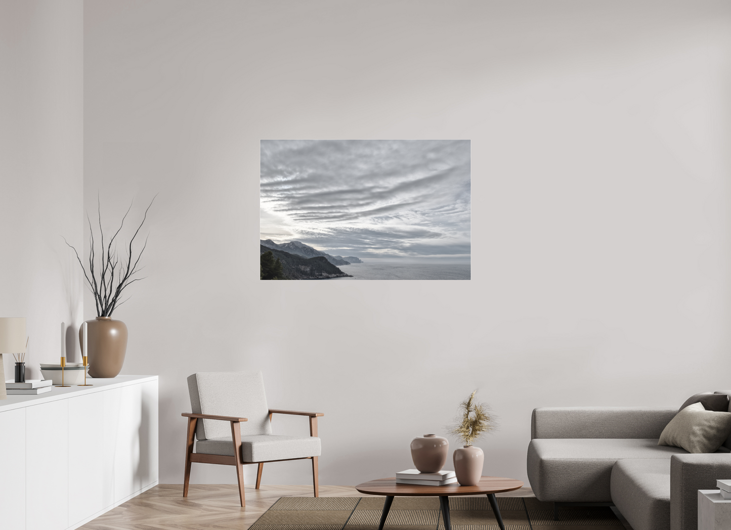 120 x 80 cm, Fine Art Pigmentdruck hinter Acrylglas (glänzend) North Coast 1 (Mallorca)