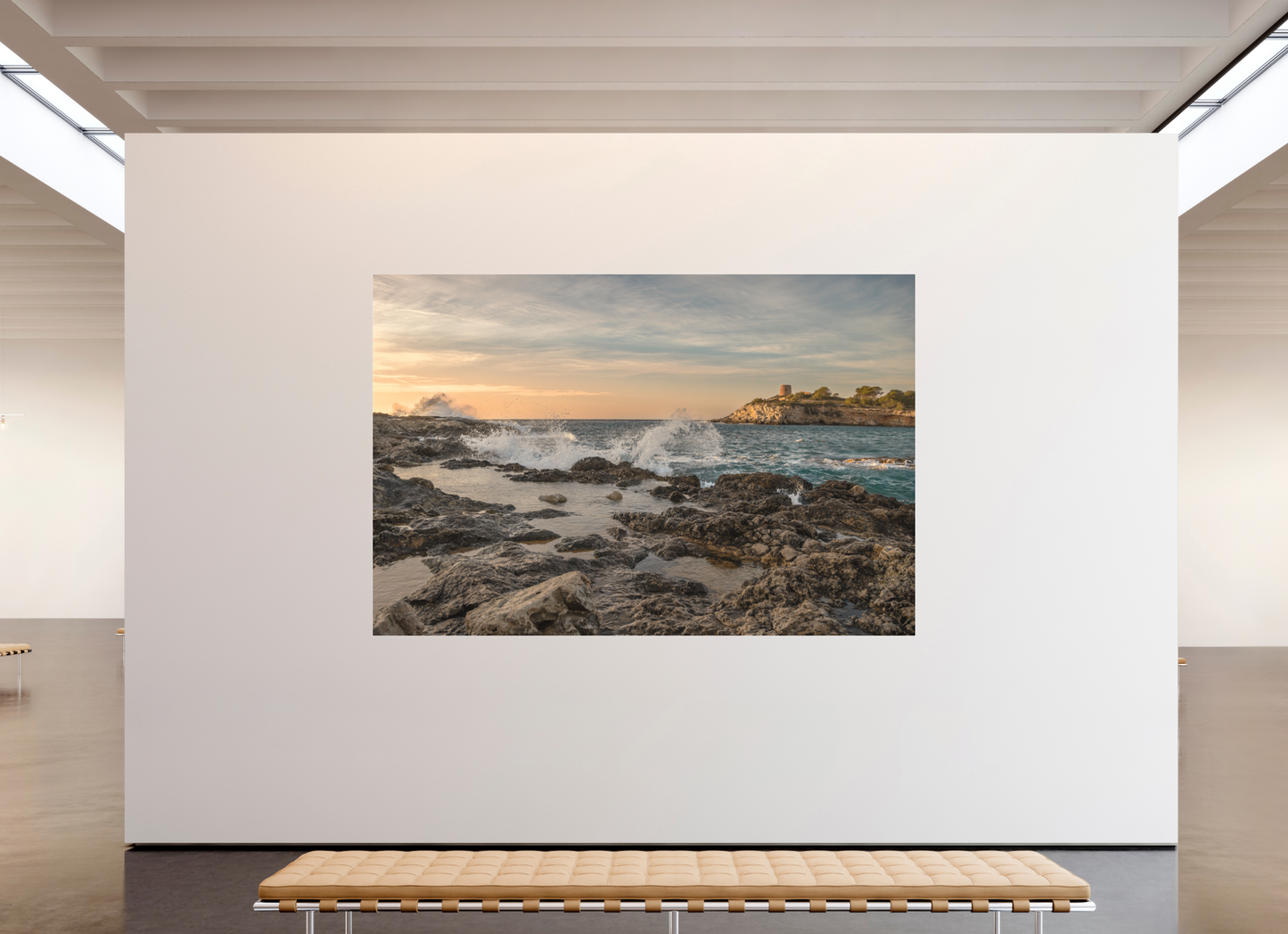 270 x 180 cm, Fine Art Pigmentdruck hinter Acrylglas (matt) Stormy South Coast 2 (Mallorca)