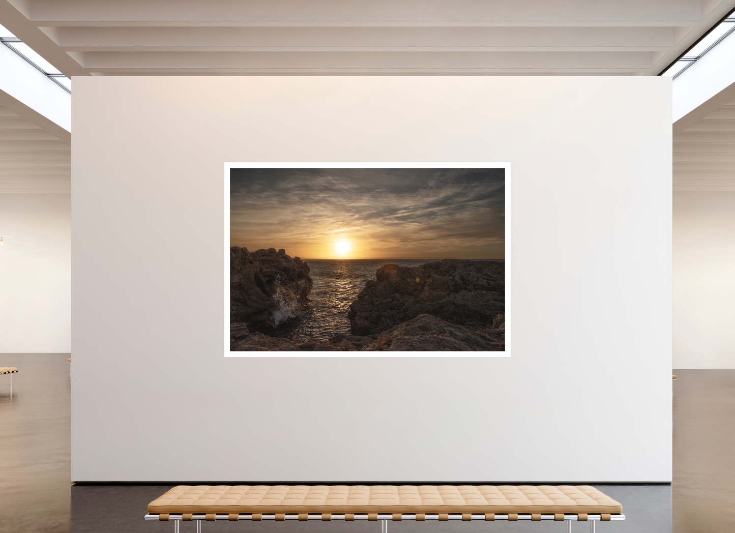 240 x 160 cm, 1. Fine Art Pigmentdruck hinter Acrylglas mit Weißrand Sunrise on the South Coast