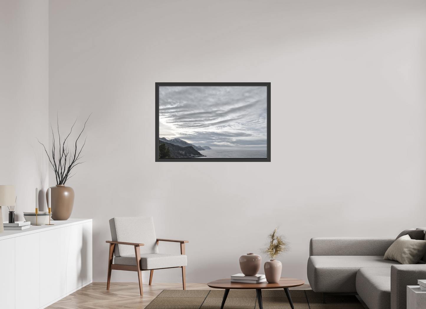 105 x 70 cm, 3. Foto-Abzug hinter Acrylglas matt mit Rahmen North Coast 1