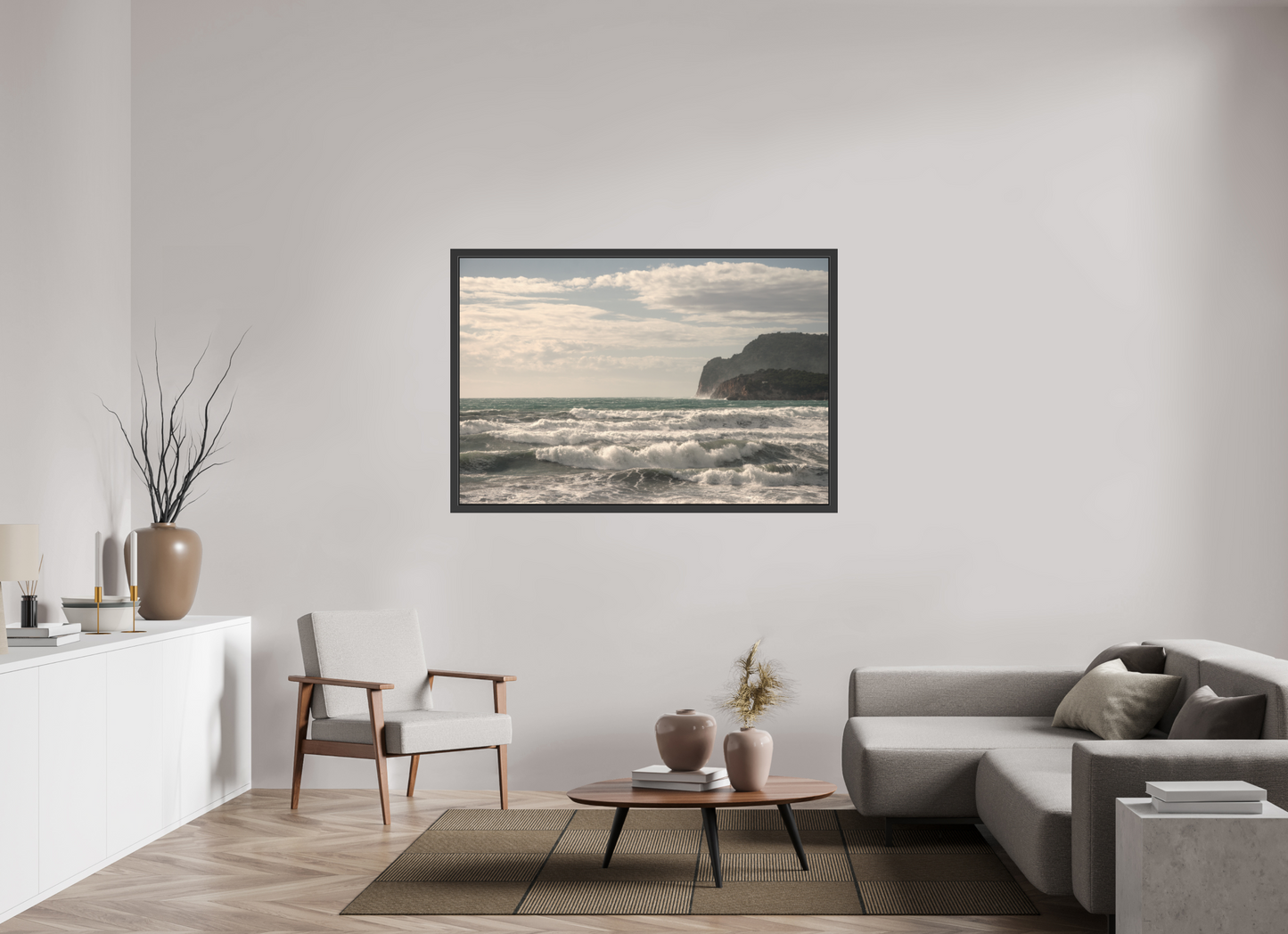 150 x 100 cm, 3. Foto-Abzug hinter Acrylglas matt mit Rahmen West Coast 1