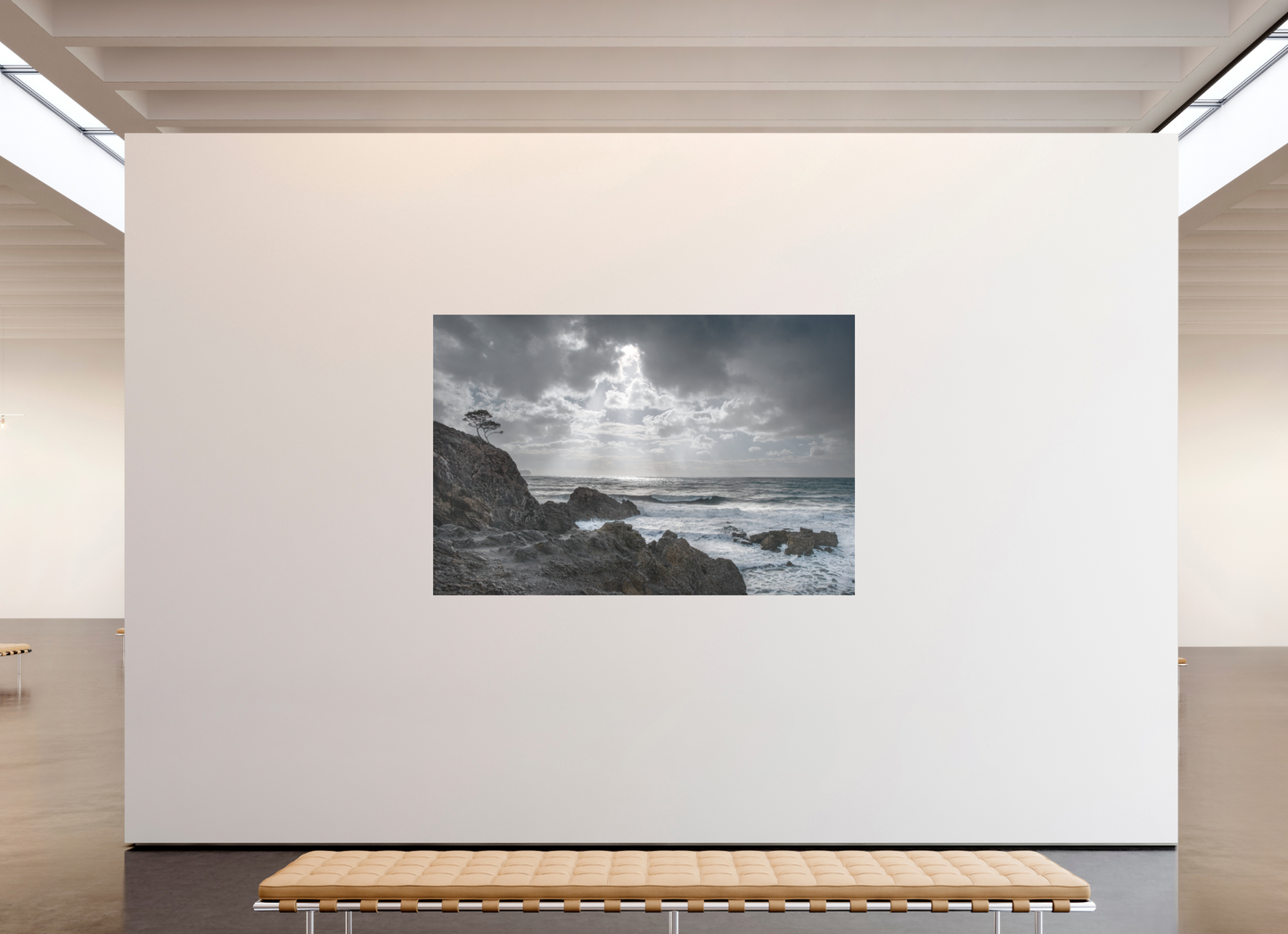 210 x 140 cm, Fine Art Pigmentdruck hinter Acrylglas (matt) Storm Coast 1 (Mallorca)