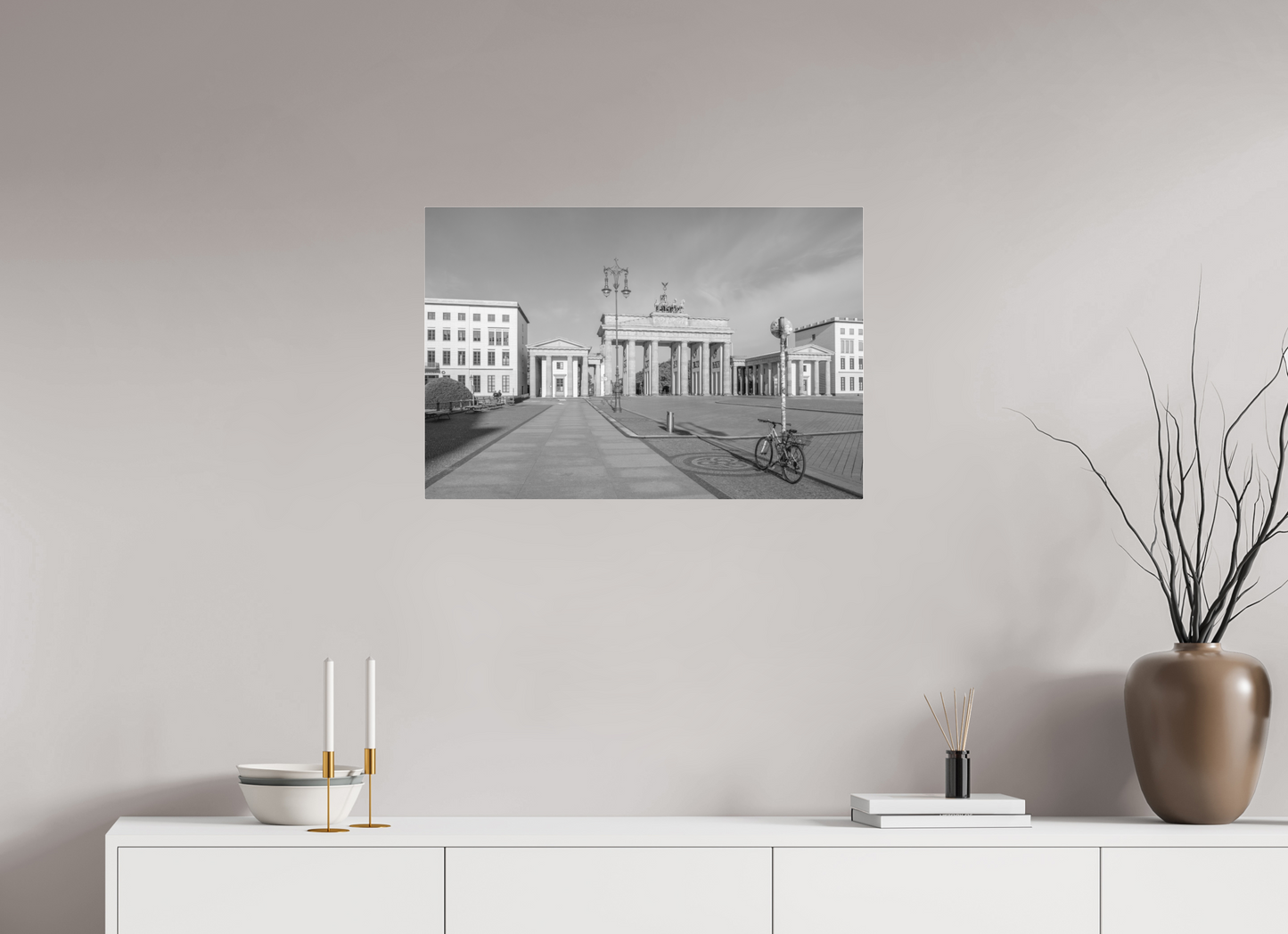 75 x 50 cm, Ilford SW-Abzug hinter Acrylglas SW Berlin Corona Pandemic 2 (2020)