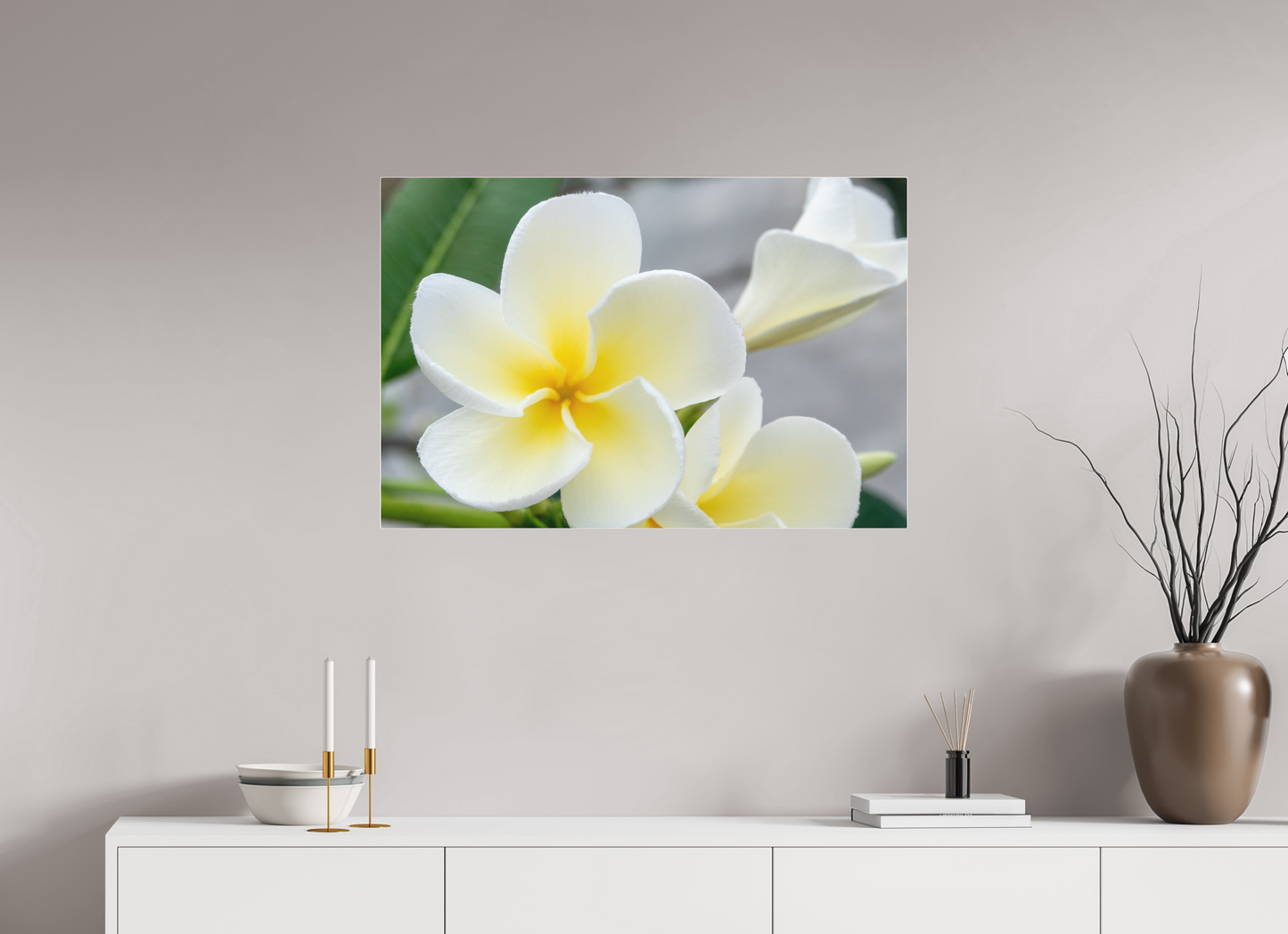 90 x 60 cm, Fine Art Pigmentdruck hinter Acrylglas (glänzend) Flowers 2