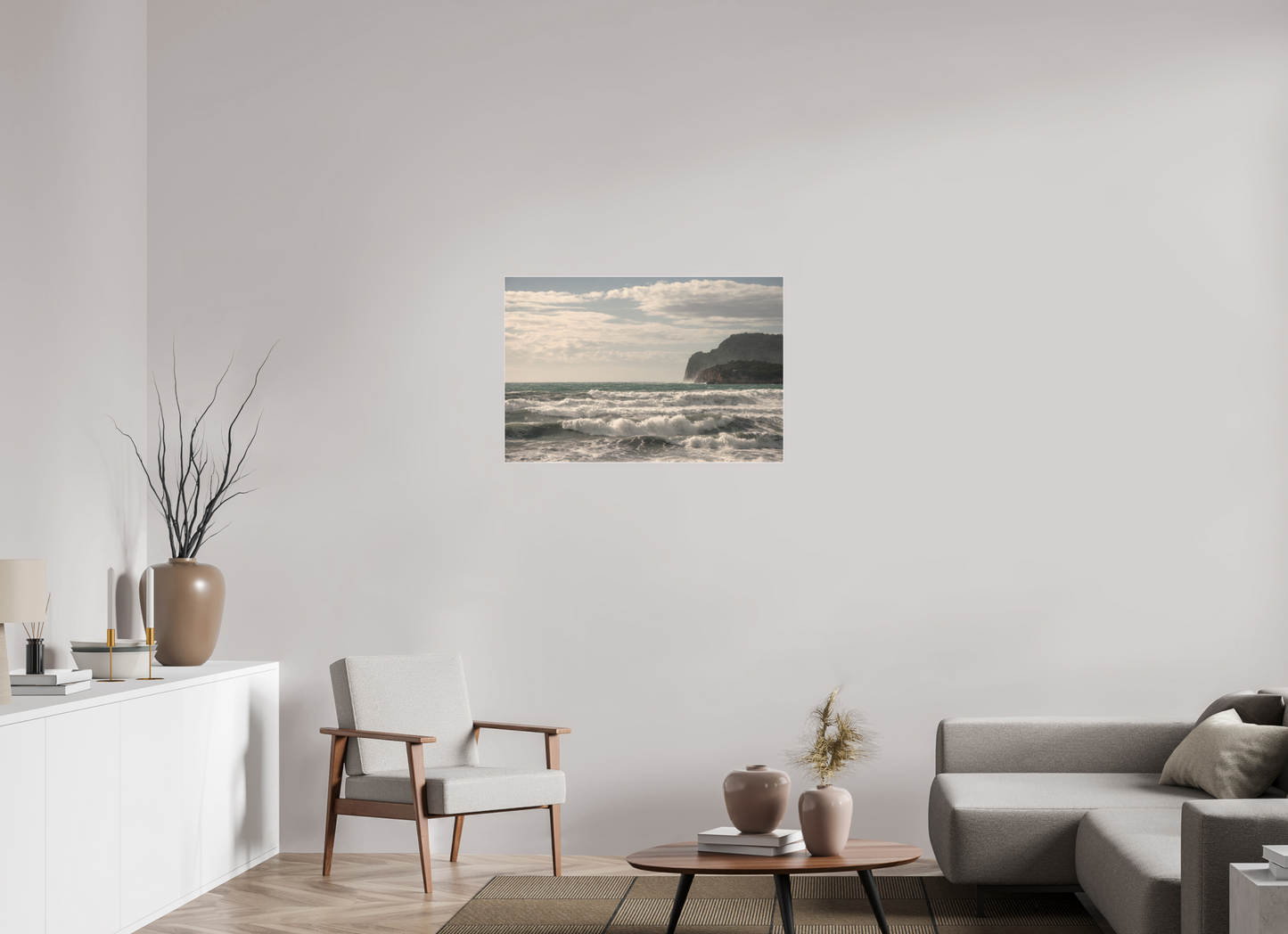 90 x 60 cm, 2. Fine Art Pigmentdruck hinter Acrylglas und Slimline-Einfassung West Coast 1