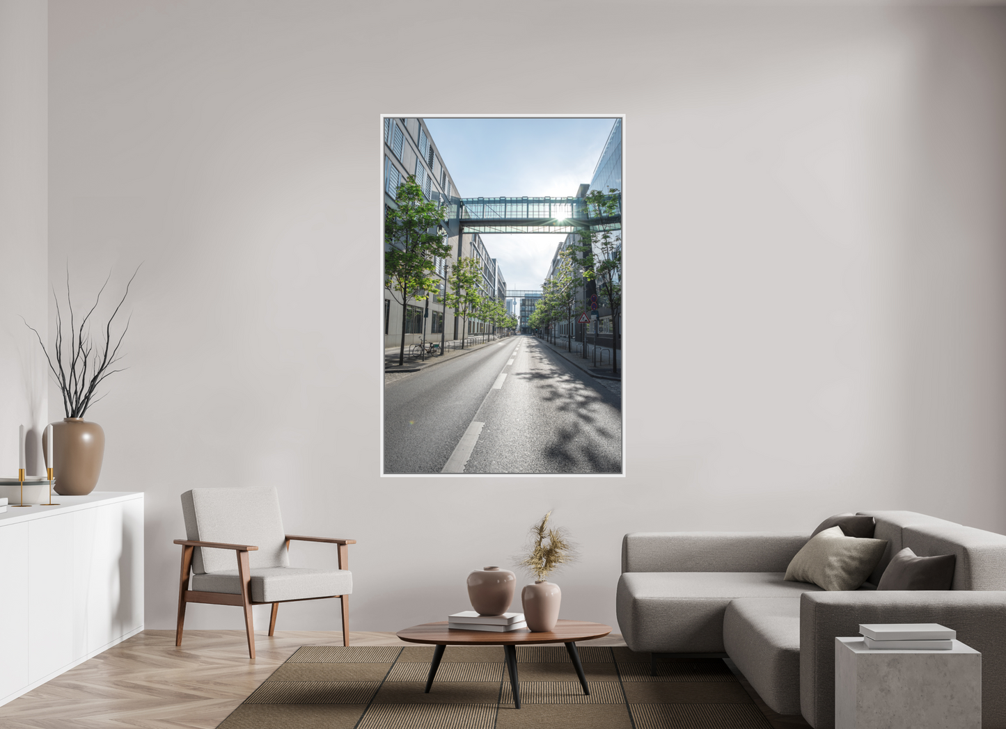 120 x 180 cm, Foto im Schattenfugen-Rahmen Berlin Corona Pandemic 4 (2020)