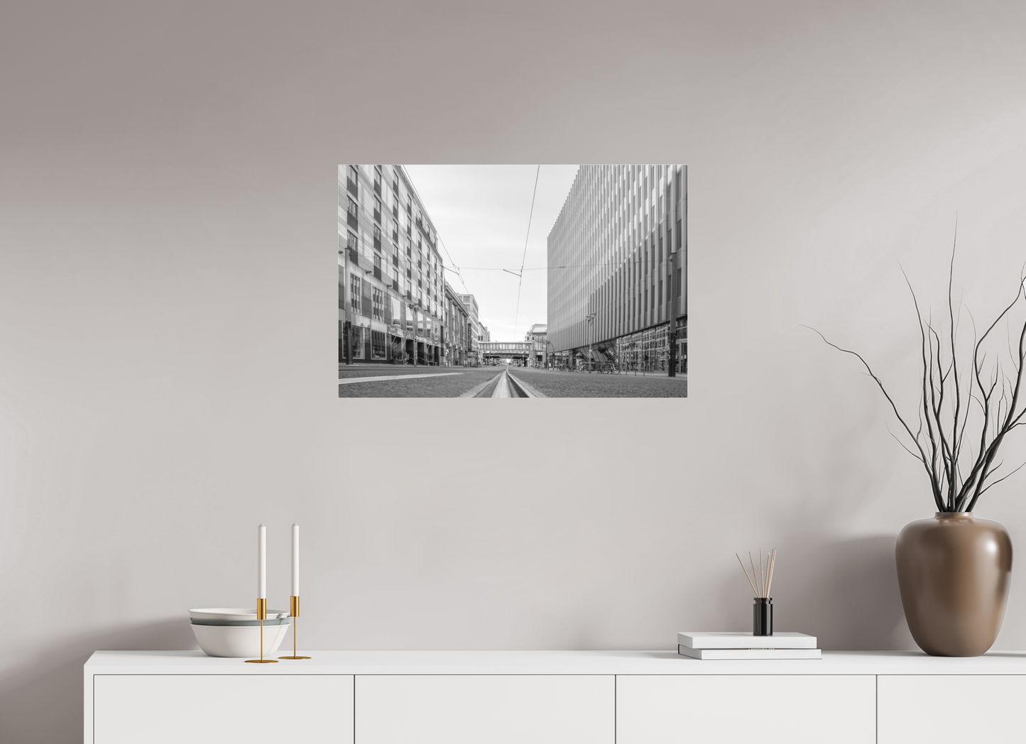 75 x 50 cm, Ilford SW-Abzug hinter Acrylglas SW Berlin Corona Pandemic 3 (2020)