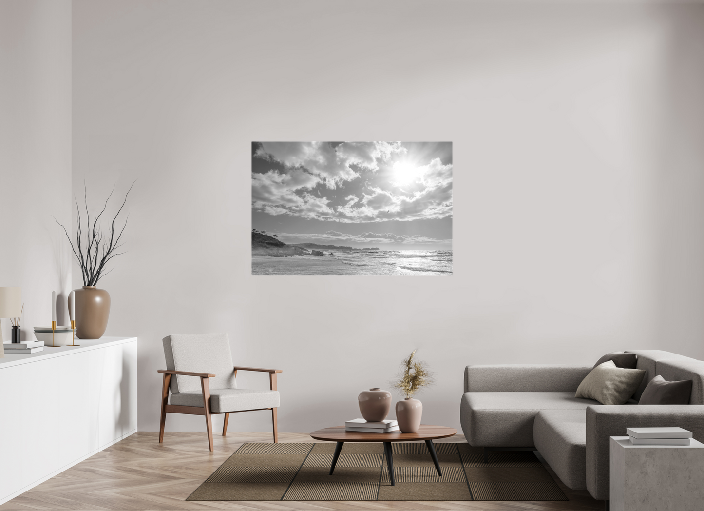 150 x 100 cm, Ilford SW-Abzug hinter Acrylglas SW Storm Coast 2 (Mallorca)