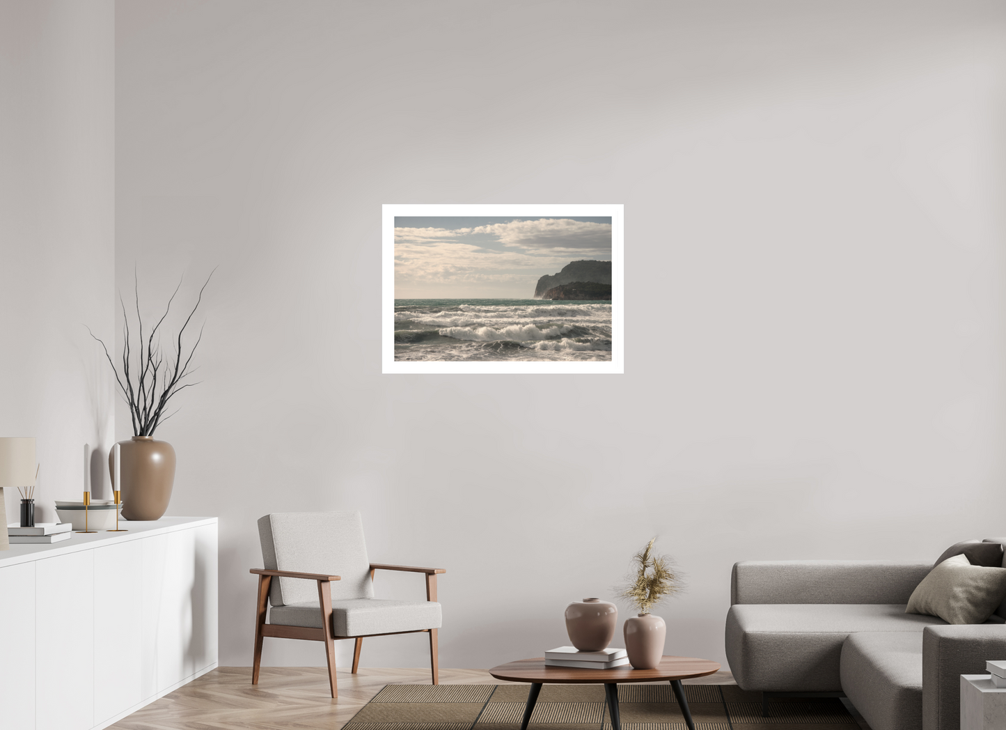 90 x 60 cm, 1. Fine Art Pigmentdruck hinter Acrylglas mit Weißrand West Coast 1