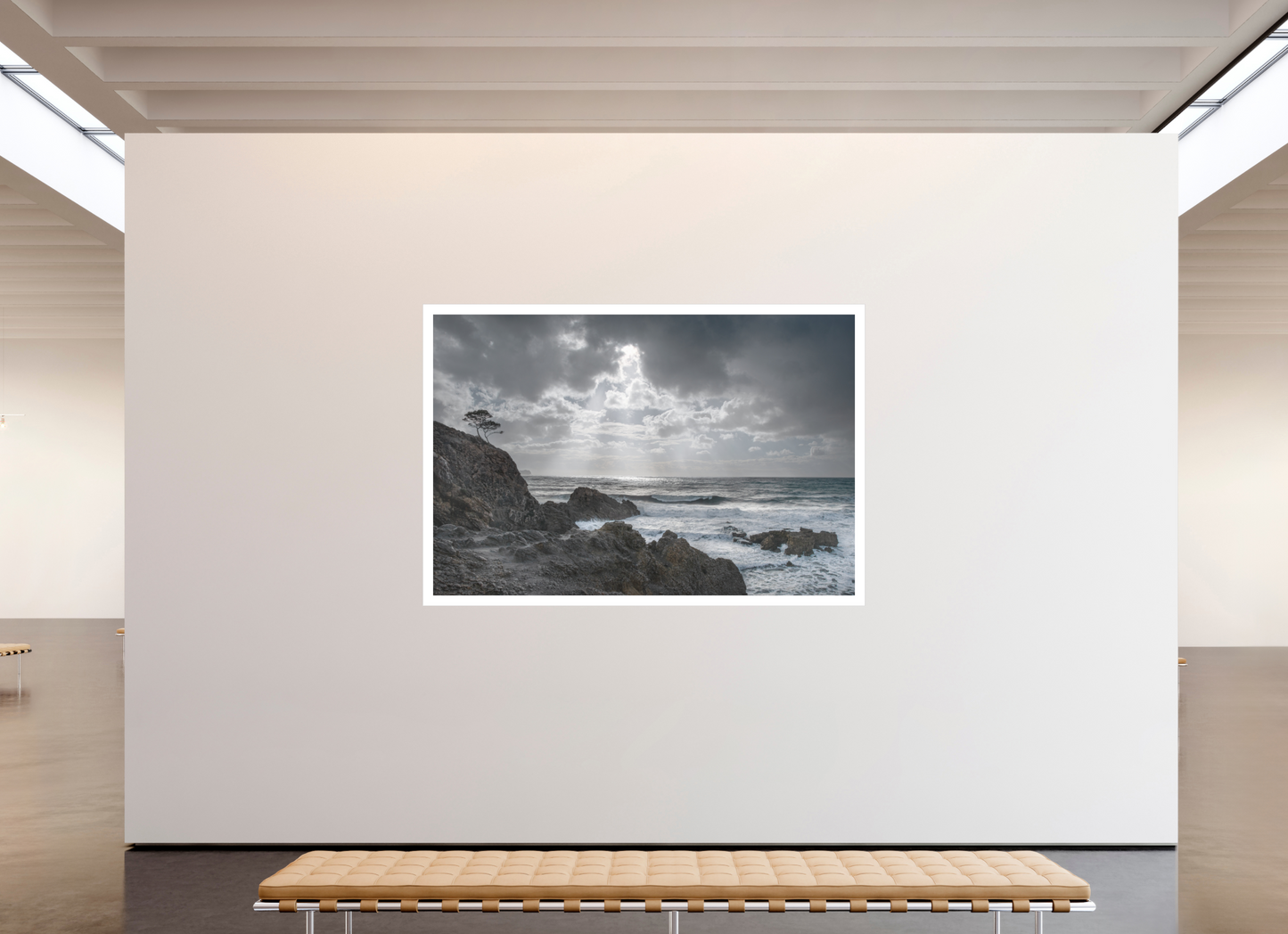 210 x 140 cm, 1. Fine Art Pigmentdruck hinter Acrylglas mit Weißrand Storm Coast 1