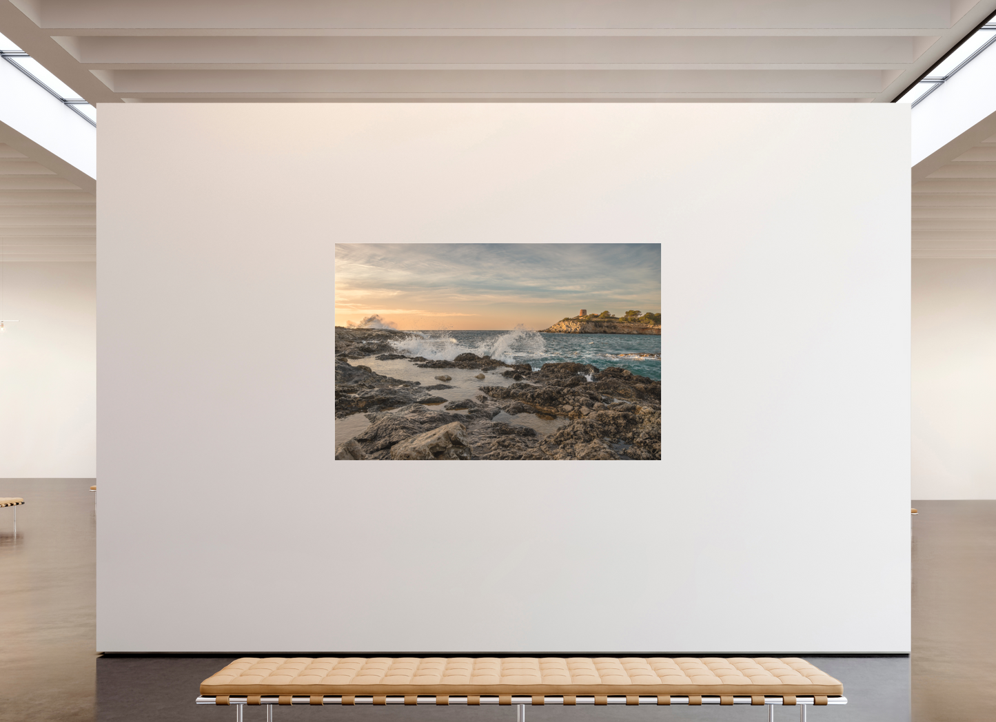 210 x 140 cm, Fine Art Pigmentdruck hinter Acrylglas (matt) Stormy South Coast 2 (Mallorca)