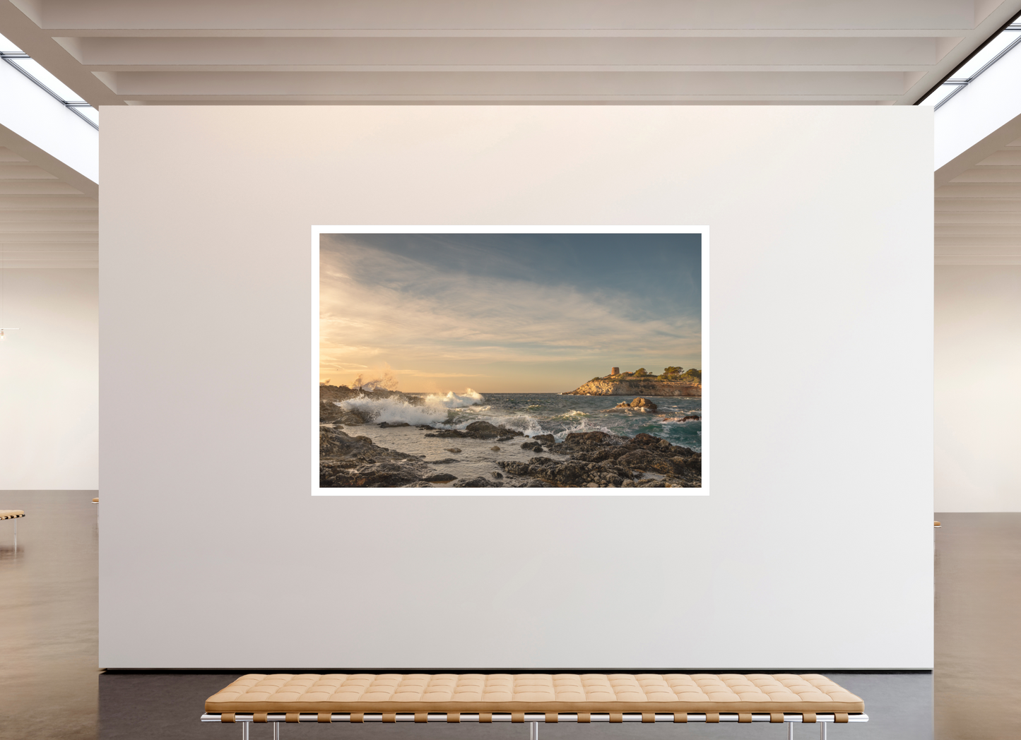 240 x 160 cm, 1. Fine Art Pigmentdruck hinter Acrylglas mit Weißrand Stormy South Coast 1