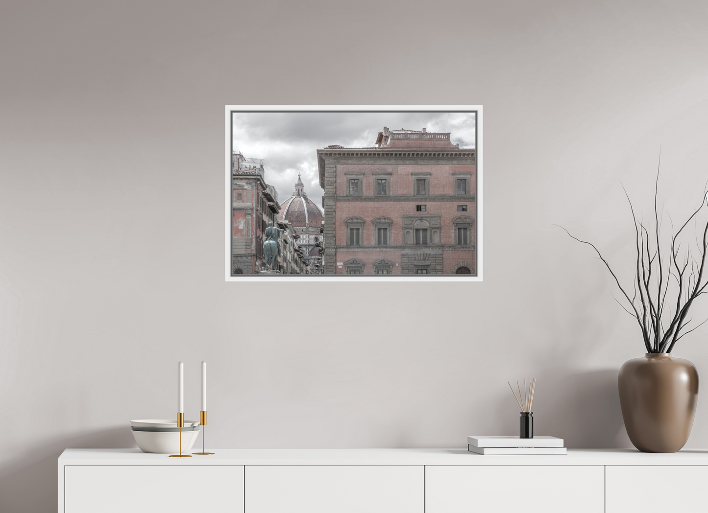 75 x 50 cm, Foto im Schattenfugen-Rahmen Florence 1 (Italy)