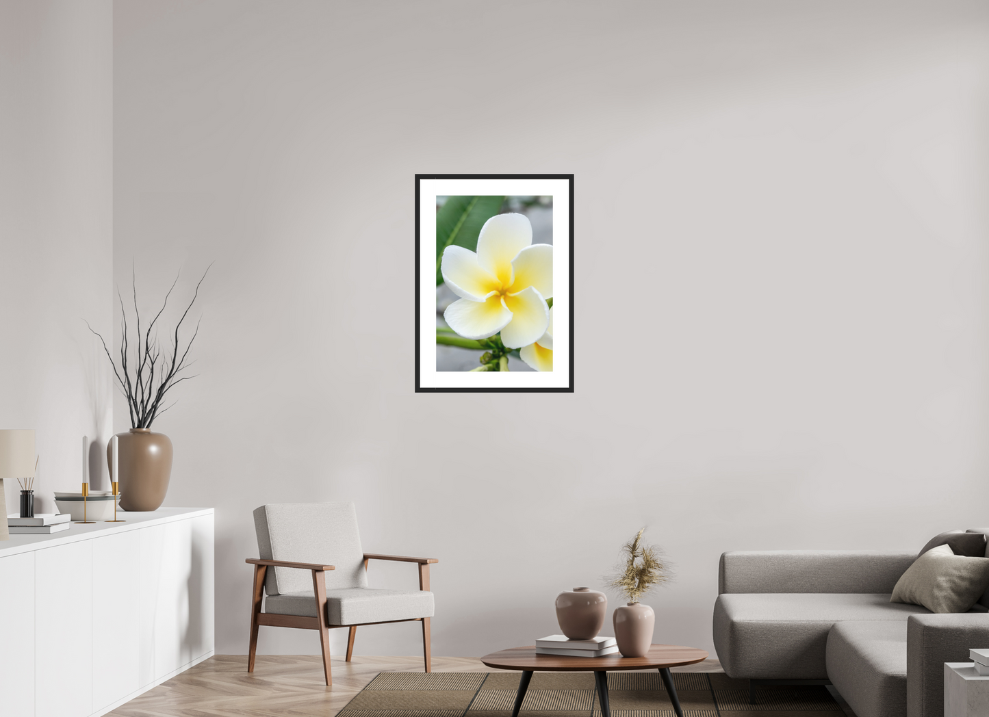 50 x 75 cm, Foto im Passepartout-Rahmen Flowers 1