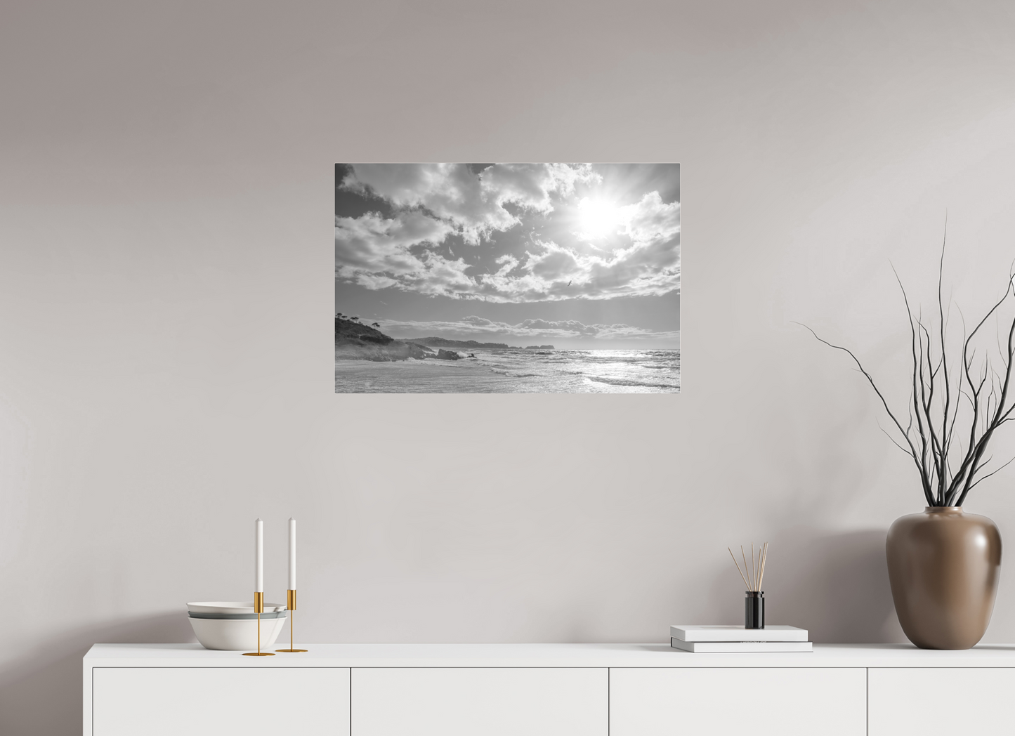 75 x 50 cm, Ilford SW-Abzug hinter Acrylglas SW Storm Coast 2 (Mallorca)