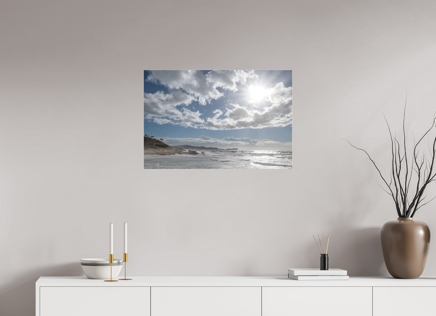 75 x 50 cm, Fine Art Pigmentdruck hinter Acrylglas (matt) Storm Coast 2 (Mallorca)