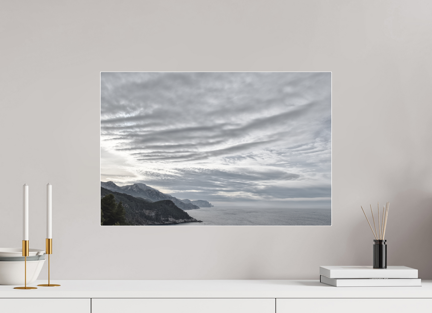 60 x 40 cm, Fine Art Pigmentdruck hinter Acrylglas (glänzend) North Coast 1 (Mallorca)