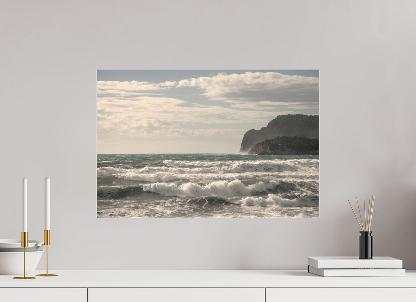 60 x 40 cm, Fine Art Pigmentdruck hinter Acrylglas (matt) West Coast 1 (Mallorca)