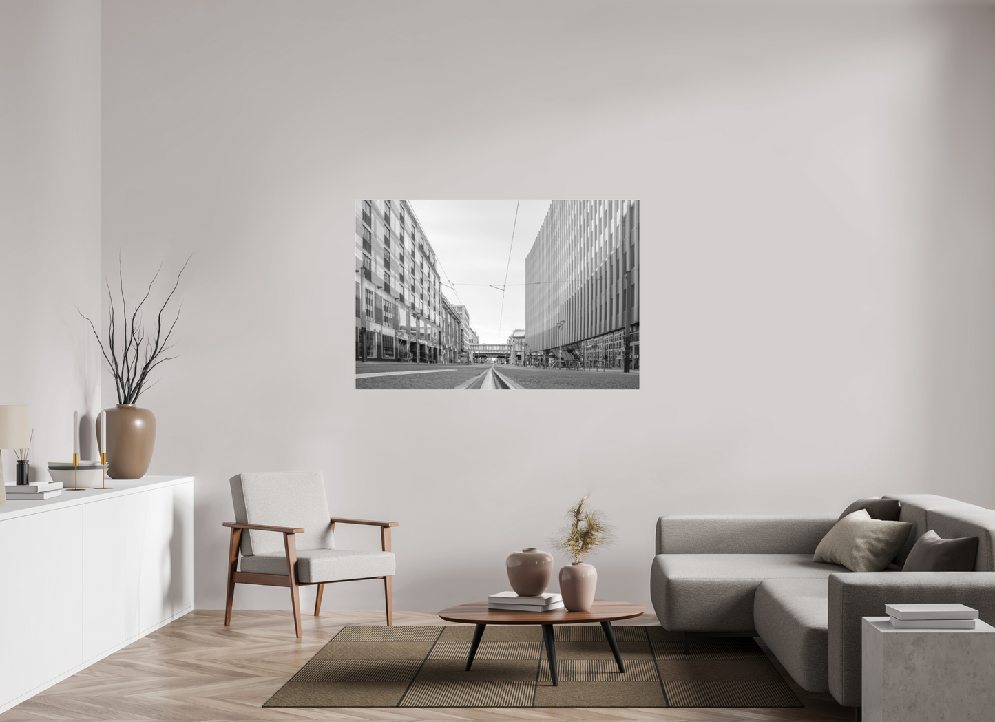 150 x 100 cm, Ilford SW-Abzug hinter Acrylglas SW Berlin Corona Pandemic 3 (2020)