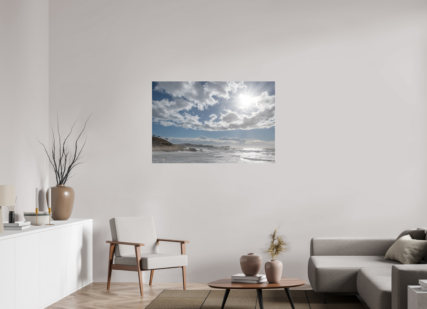 120 x 80 cm, Fine Art Pigmentdruck hinter Acrylglas (glänzend) Storm Coast 2 (Mallorca)