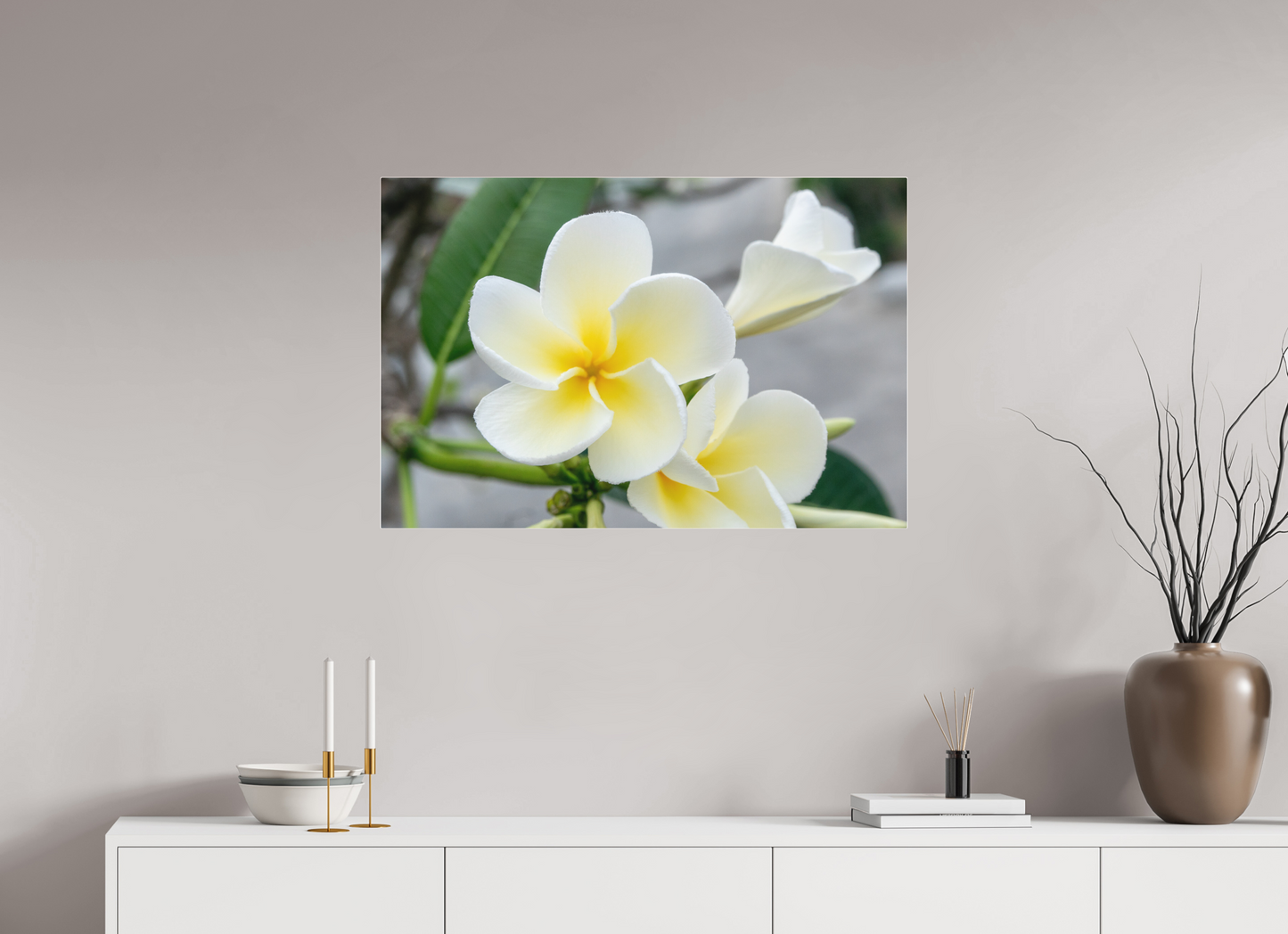 90 x 60 cm, Fine Art Pigmentdruck hinter Acrylglas (glänzend) Flowers 3