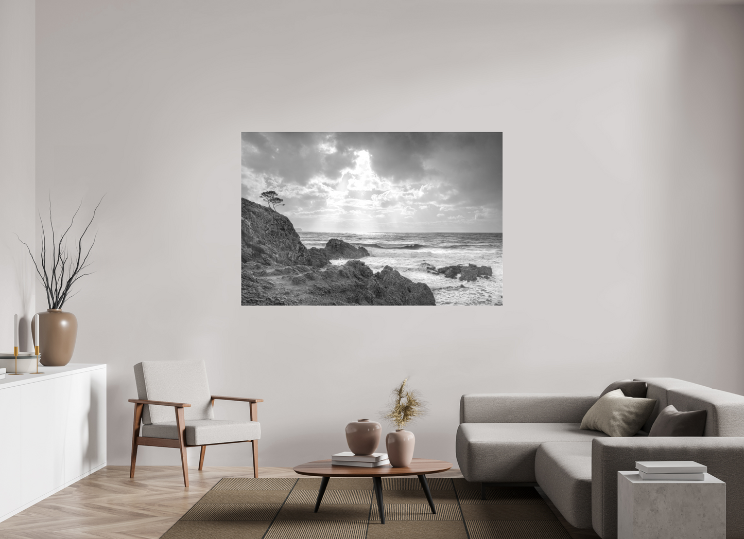 180 x 120 cm, Ilford SW-Abzug hinter Acrylglas SW Storm Coast 1 (Mallorca)