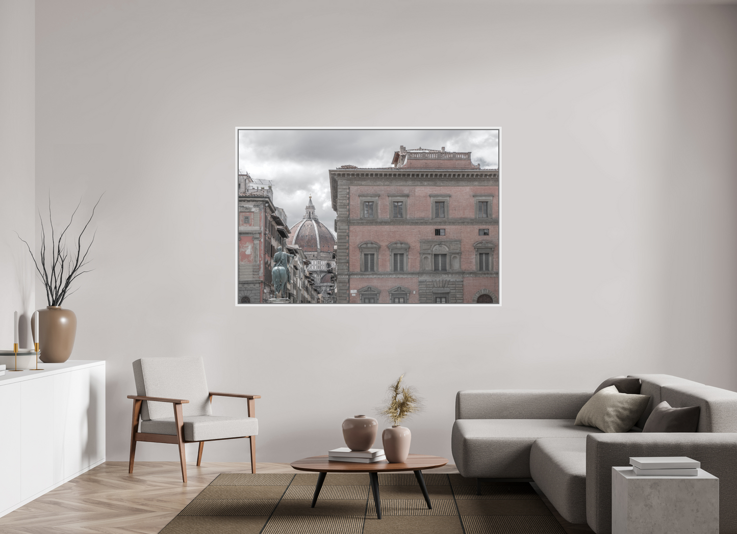 180 x 120 cm, Foto im Schattenfugen-Rahmen Florence 1 (Italy)