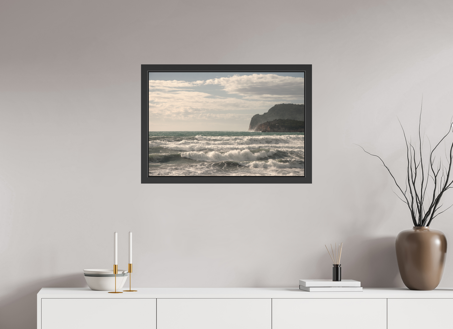 75 x 50 cm, 3. Foto-Abzug hinter Acrylglas matt mit Rahmen West Coast 1