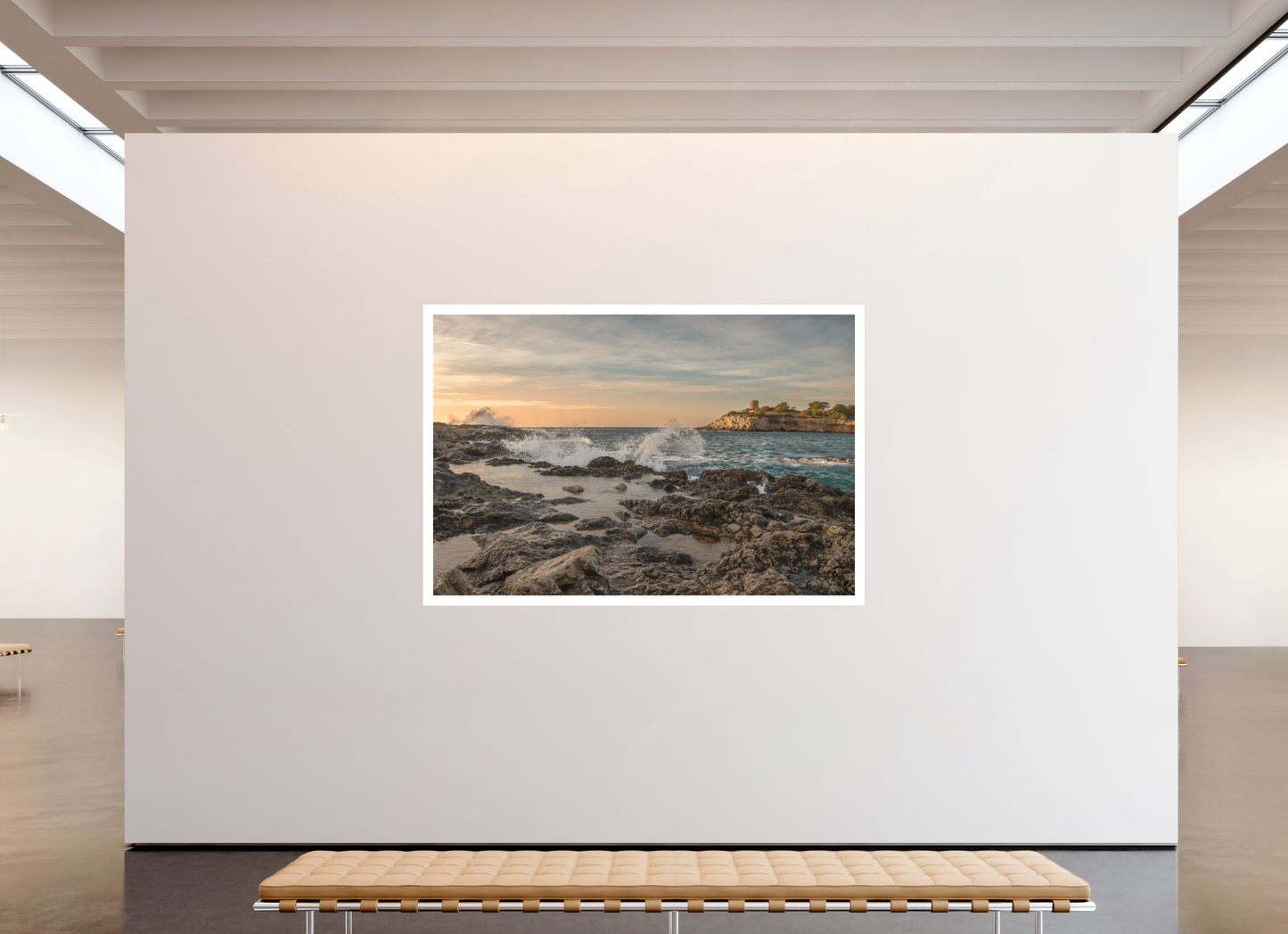 210 x 140 cm, 1. Fine Art Pigmentdruck hinter Acrylglas mit Weißrand Stormy South Coast 2