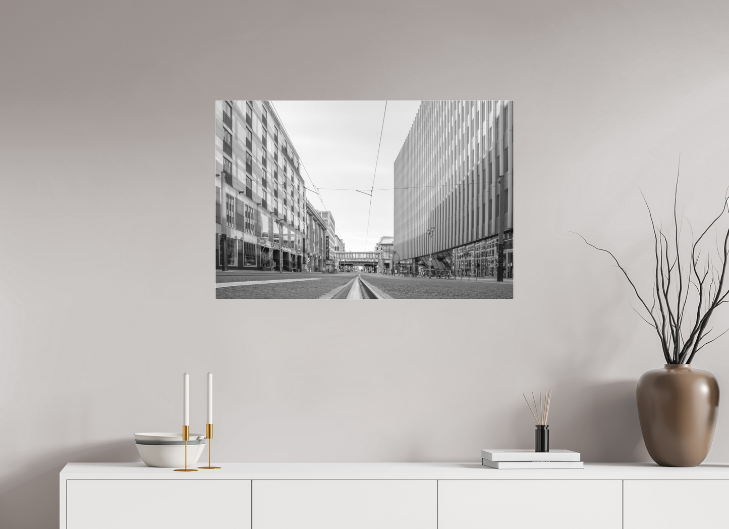 90 x 60 cm, Ilford SW-Abzug hinter Acrylglas SW Berlin Corona Pandemic 3 (2020)