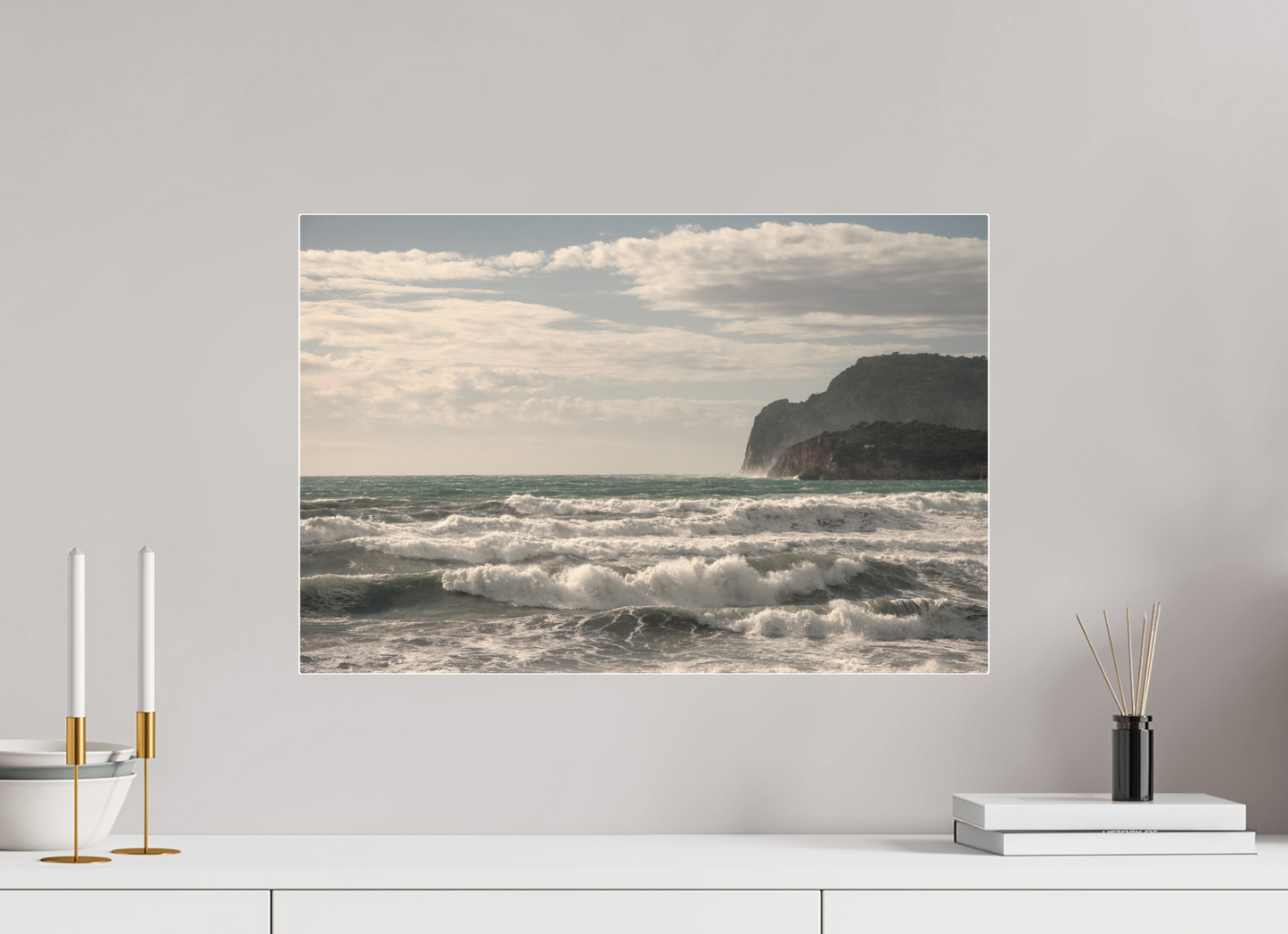 60 x 40 cm, Fine Art Pigmentdruck hinter Acrylglas (glänzend) West Coast 1 (Mallorca)